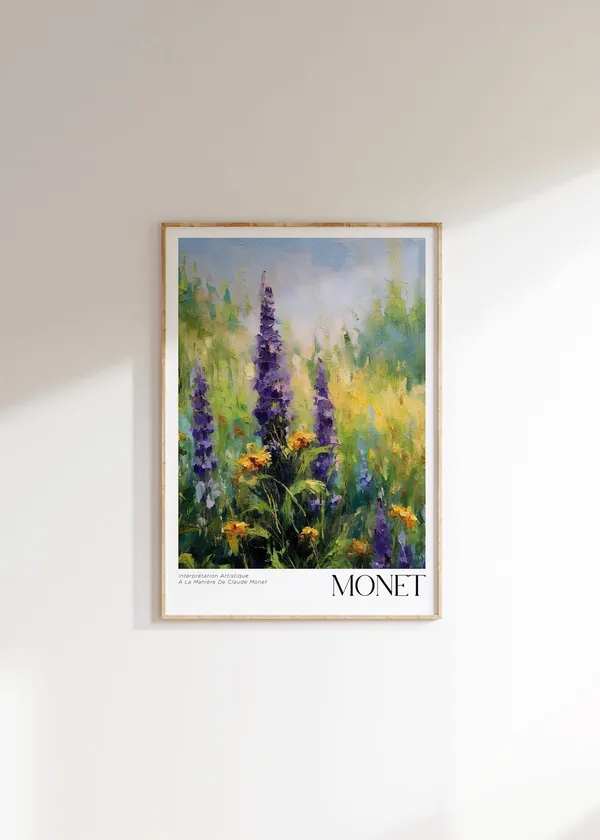 Claude Monet Mid-Century Modern Poster for Rooms