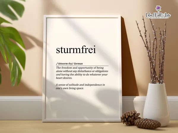 Sturmfrei German Words Scandinavian Wall Art Poster