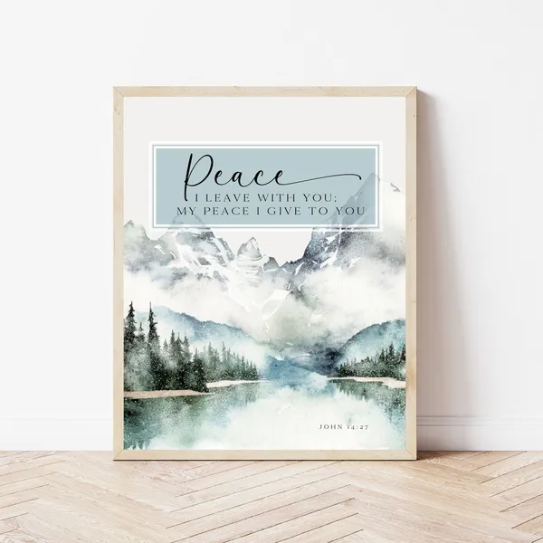 John 14:27 Peace I Leave With You Scripture Print