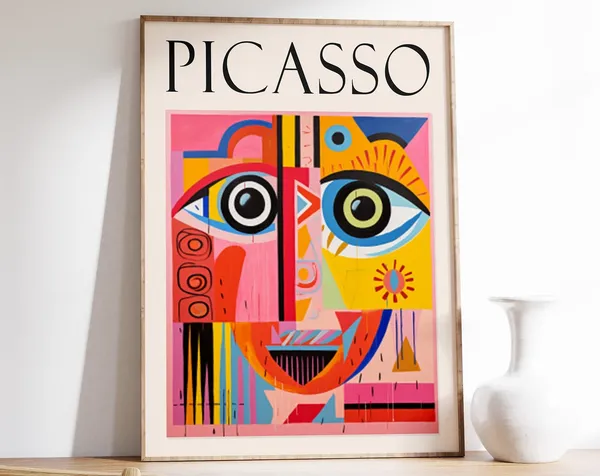 Picasso Abstract Faces Exhibition Poster, Boho Print