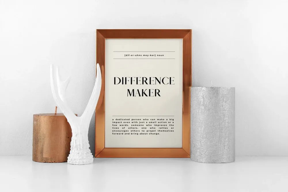 Difference Maker Definition Print, Minimalist Art Print - Image 2