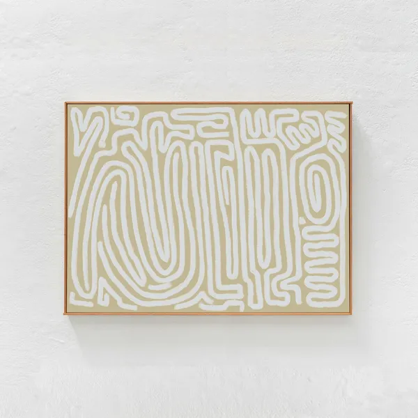 Abstract Squiggle Lines Art Print, Eclectic Boho Decor
