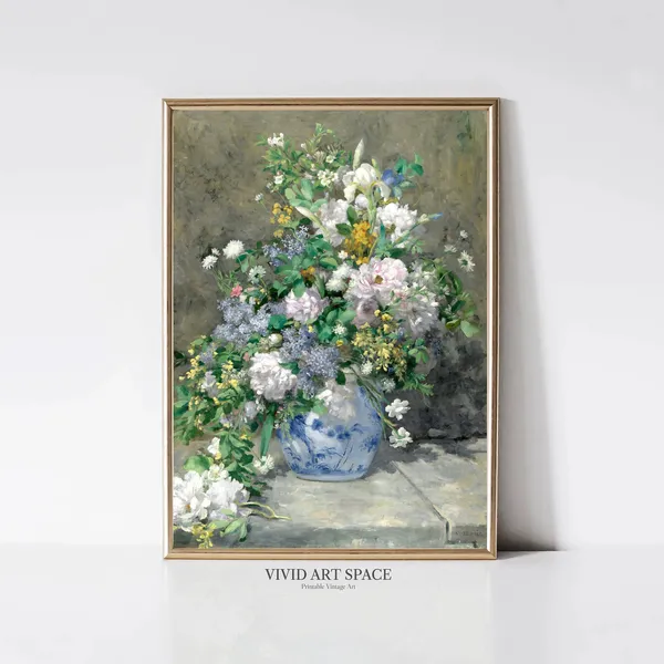 Spring Bouquet by Renoir, Vintage Floral Art Print