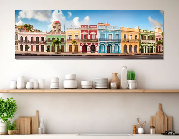 San Juan Downtown Puerto Rico Travel Poster Art