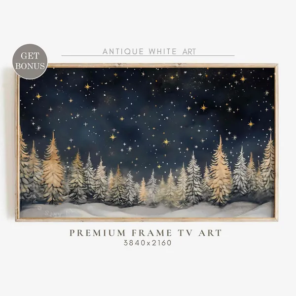 Christmas TV Art, Festive Snowy Winter Art