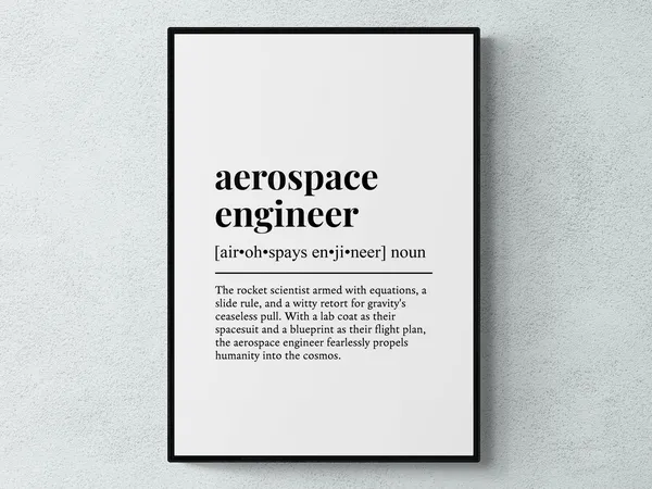 Aerospace Engineer Funny Definition, Job Humor Print
