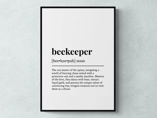 Beekeeper Funny Definition Work Gift Art Print