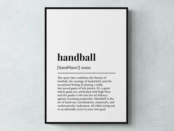 Handball Funny Definition Sport Gift Art Print