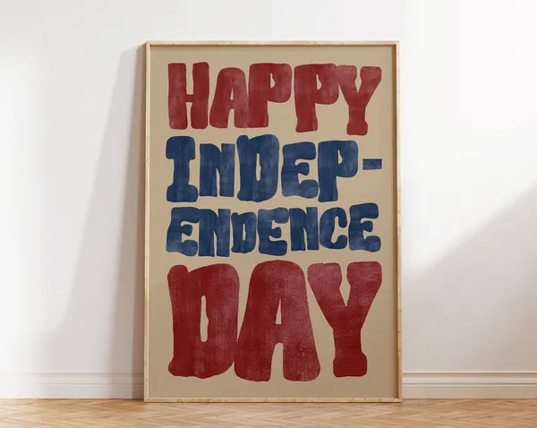 Happy Independence Day Retro Fourth Of July Poster