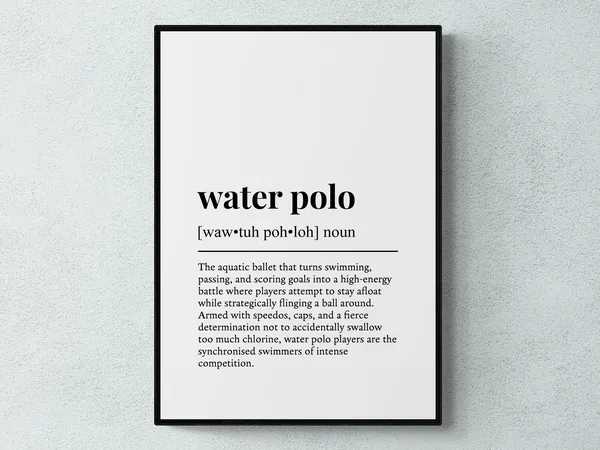 Water Polo Funny Definition Sport Gift Art Print