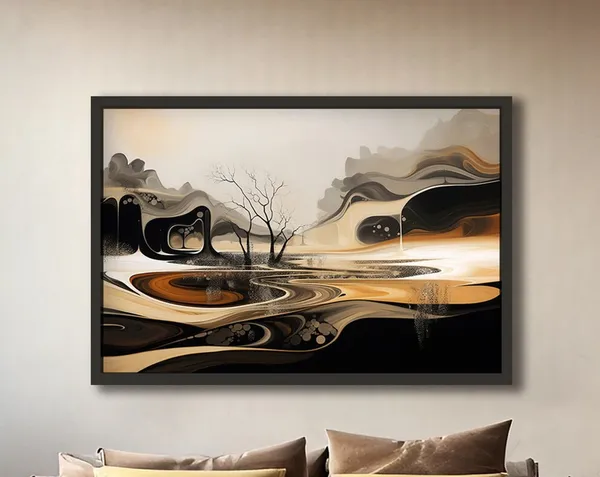 Abstract Surreal Landscape, Nature-Inspired Art Print