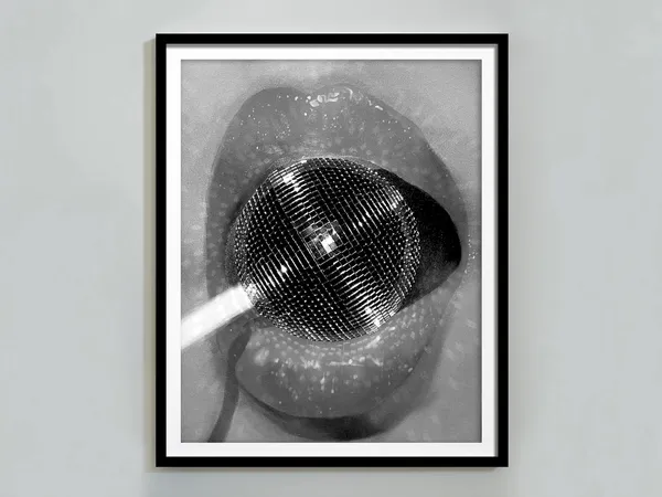 Disco Ball Lollipop Trendy Wall Art Print