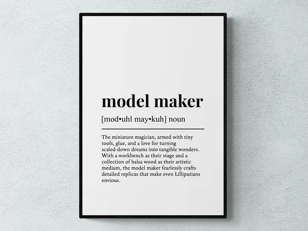 Model Maker Funny Definition Job Quote Art Print