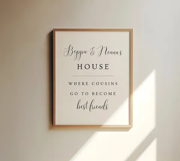 Boppa Nonnas House Grandparents Gift Art Print
