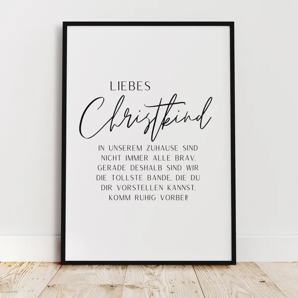 Dear Christkind Scandinavian Christmas Poster
