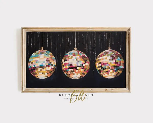 Disco Balls Art Print, New Year’s Eve Party Decor
