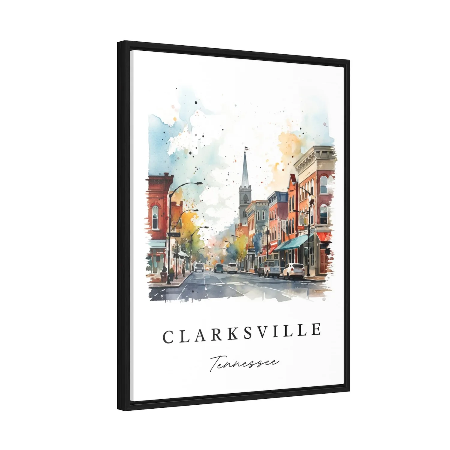 Clarksville Traditional Travel Poster Print, Tennessee - Image 3