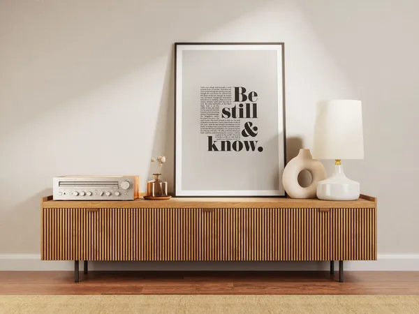 Be Still And Know Psalm 46 Bible Verse Art Print