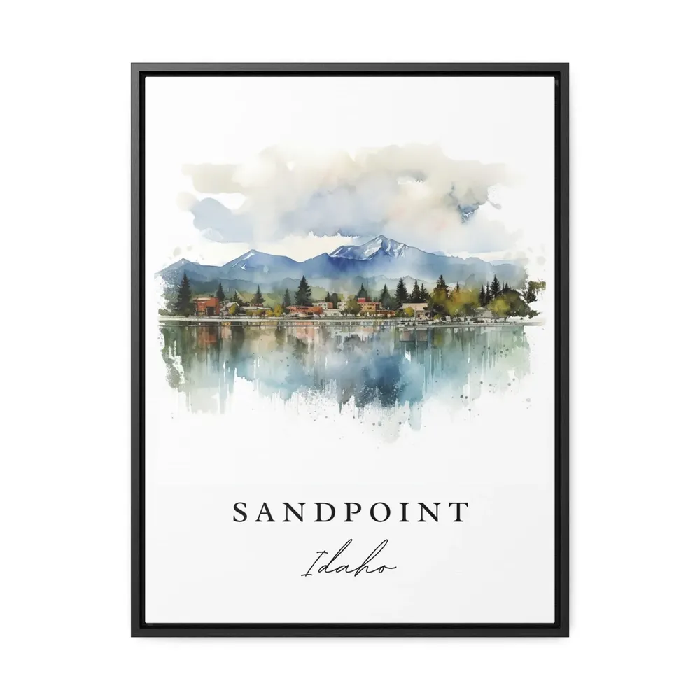 Sandpoint Traditional Travel Poster, Idaho Custom Text - Image 3