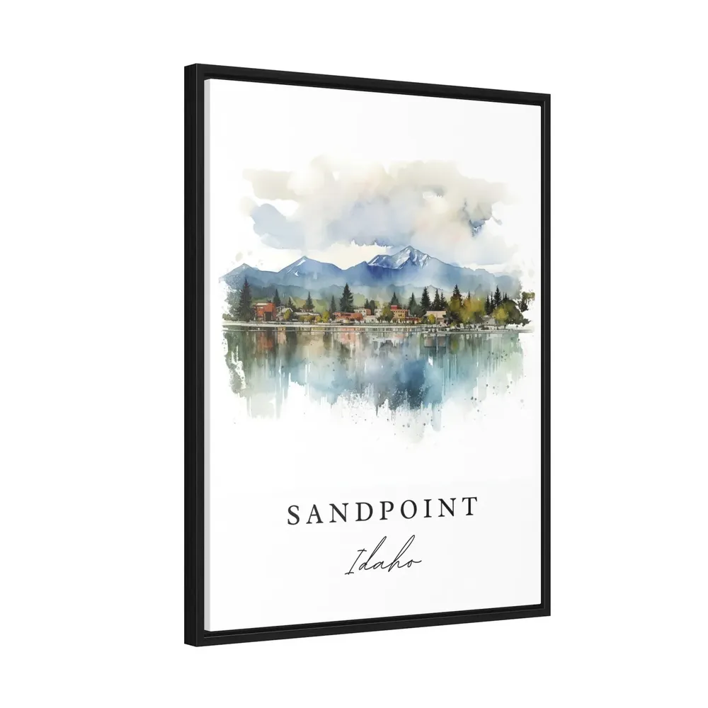 Sandpoint Traditional Travel Poster, Idaho Custom Text - Image 2