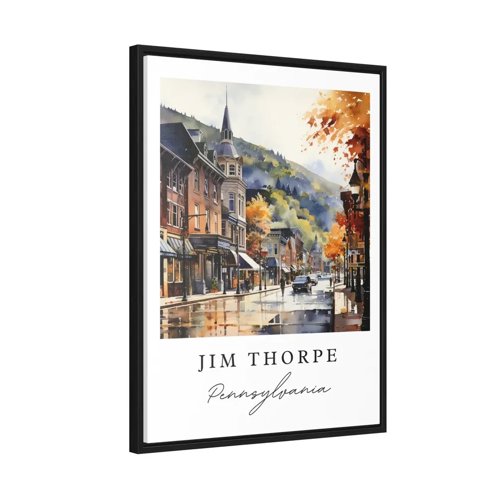 Jim Thorpe, PA Travel Poster Print, Custom Text - Image 2