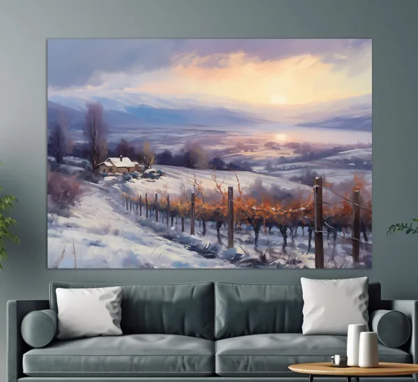 Saint Joseph Vineyards in Chavanne, France Art Print
