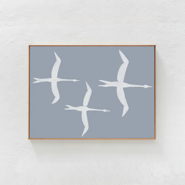 Flock Of Birds, Mid-Century Poster Print