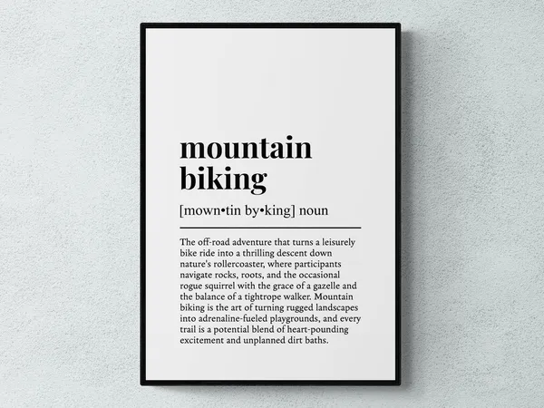 Mountain Biking Funny Definition Art Print