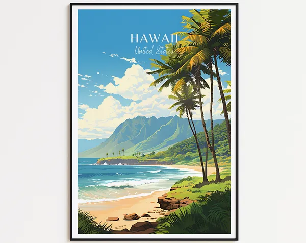 Hawaii Travel Poster Perfect Gift Travel Poster