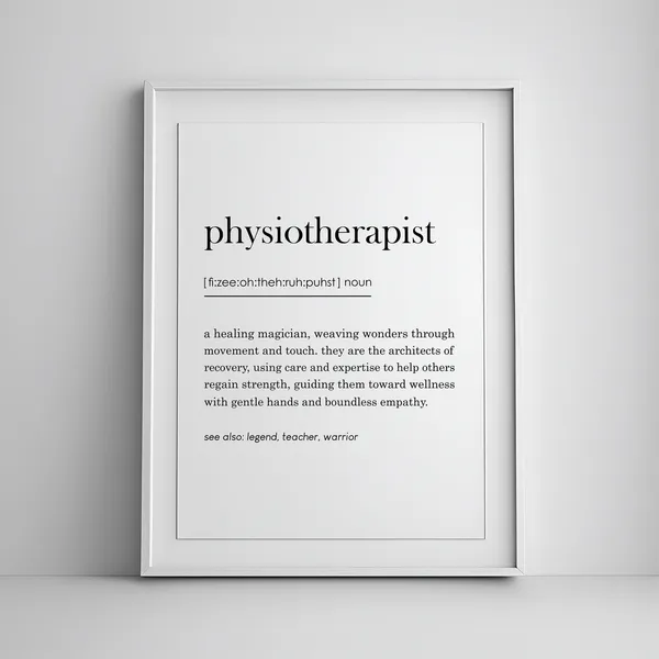 Physiotherapist Gift Definition Art Print