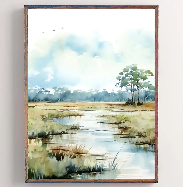 Bon Secour National Wildlife Refuge Watercolor Art Print