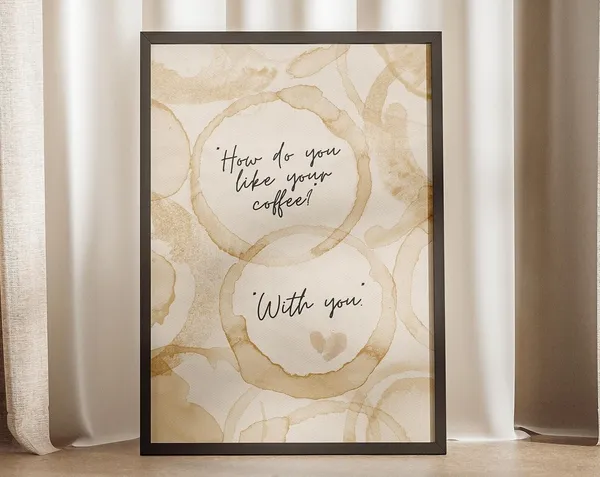 How Do You Like Your Coffee? Coffee Stain Art Print