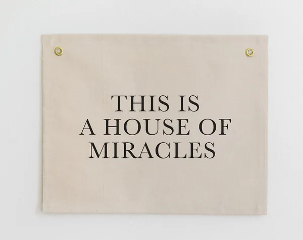 This Is A House Of Miracles Christian Scripture Wall Flag