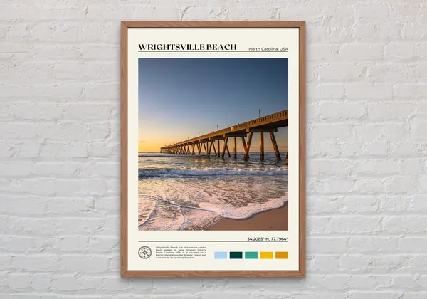 Wrightsville Beach Photo, North Carolina Travel Poster