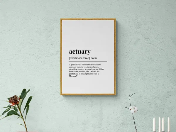 Actuary Funny Definition Job Work Gift Art Print
