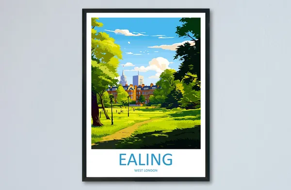 Ealing Travel Poster, London England Wall Art