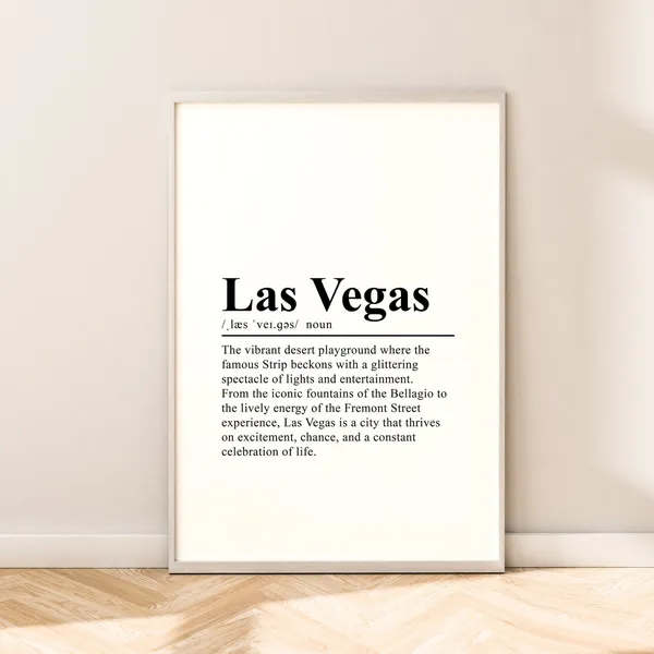 Las Vegas Minimalist Travel Poster, Definition Print