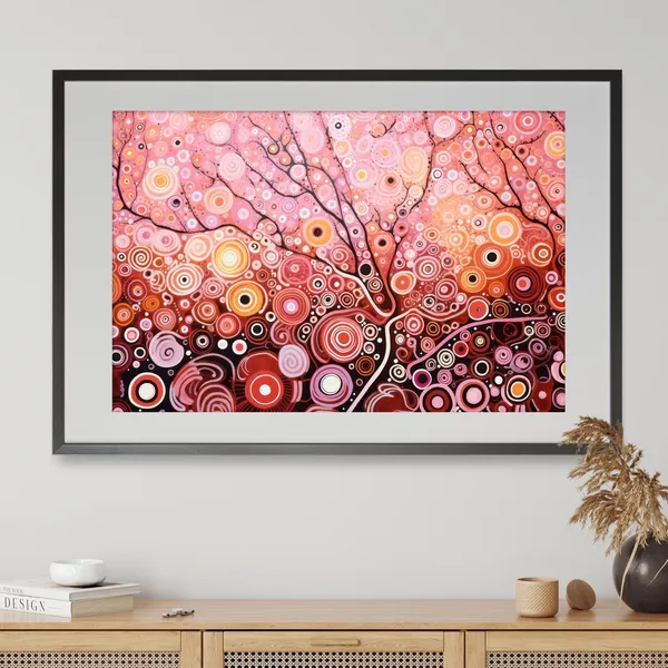 Aboriginal Inspired Ethereal Circles Of Life Art Print