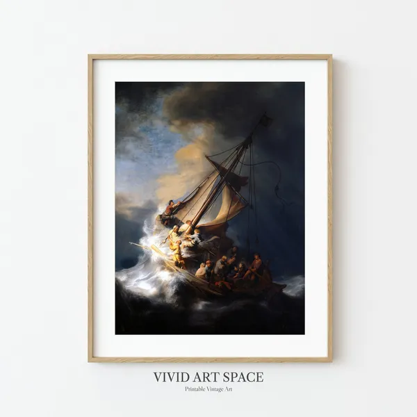 The Storm on the Sea of Galilee, Rembrandt Art Print