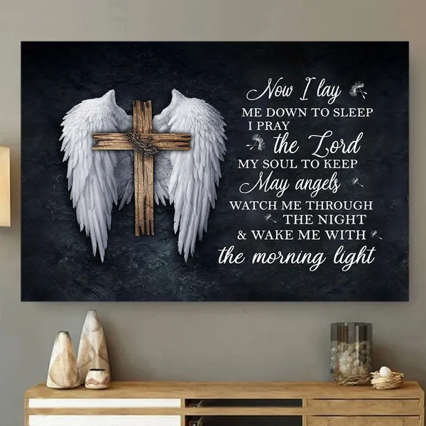 Vintage Jesus And Angel Wings Christian Art Print