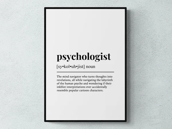 Psychologist Funny Definition Typographic Art Print