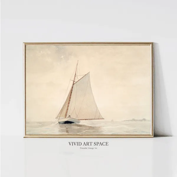 Sailing Off Gloucester By Winslow Homer Art Print