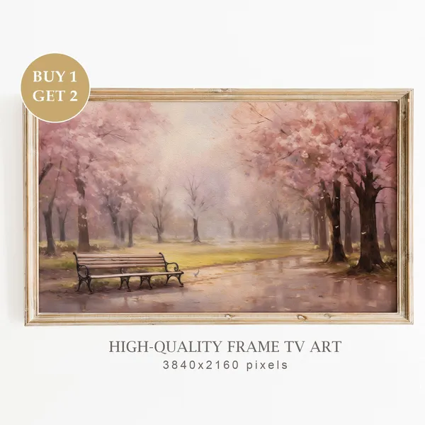 Spring City Landscape Oil Painting Art Print