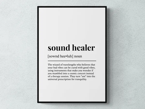 Sound Healer Funny Definition Spiritual Gift Art Print