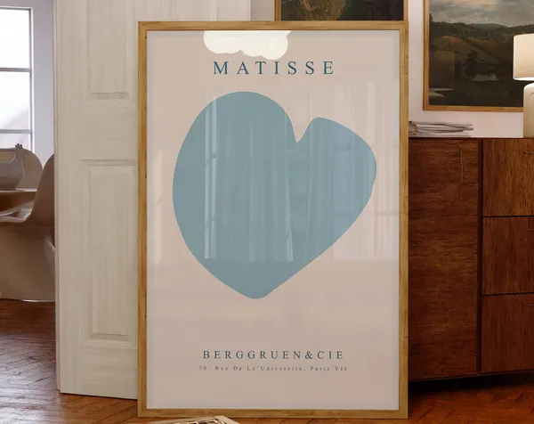 Henri Matisse Heart Print, Minimalist Art Poster