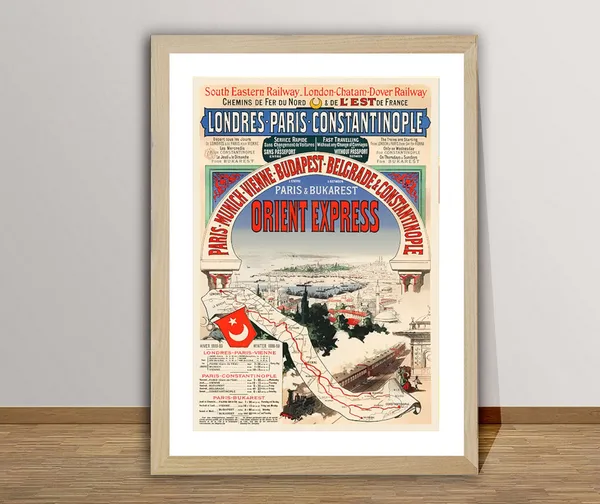 Orient Express Londres Paris Constantinople Travel Poster