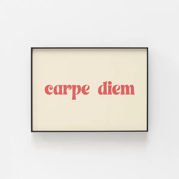 Carpe Diem Latin Quote Art Print, Home Decor