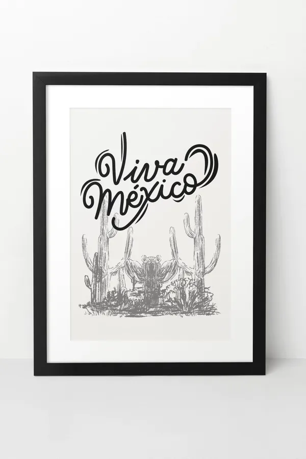 Mexico Vintage Travel Poster, Retro Wall Art