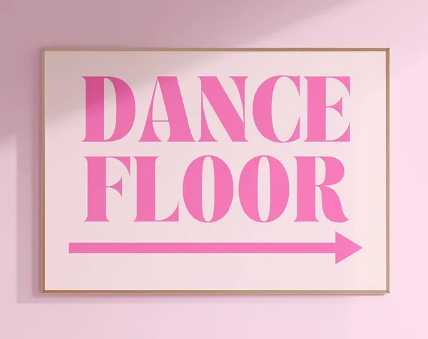 Dance Floor Sign Maximalist Retro Disco Ball Art