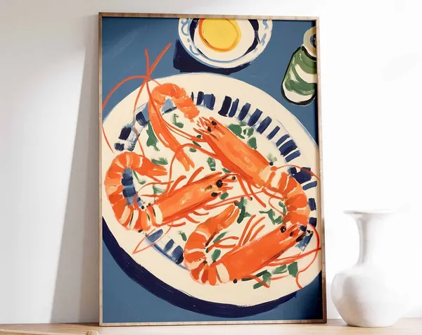 Lobster Vintage Kitchen Decor Art Print